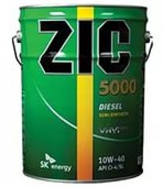 Масло ZIC 10/40 5000 Cl-4 дизель п/синт 20 л.